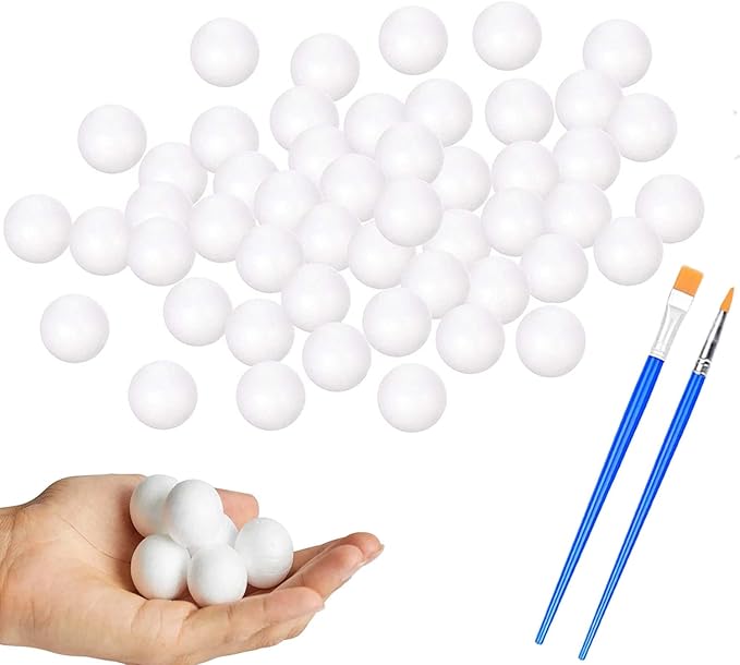 hesmartly 100 Pack 1 Inch Craft Foam Balls by hesmartly