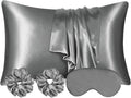 AUAUY 2 Pack Satin Silk Pillowcase, 19.69x29.53in Silk Pillowcases by AUAUY