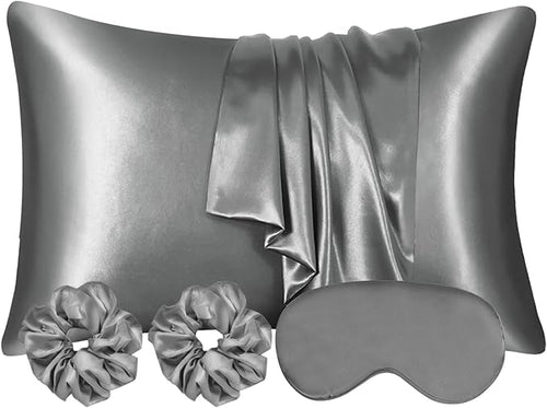 AUAUY 2 Pack Satin Silk Pillowcase, 19.69x29.53in Silk Pillowcases by AUAUY