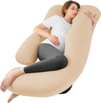 Sasttie Pregnancy Pillows for Sleeping, Jumbo U Shaped Cooling Full Body Pillow by SASTTIE