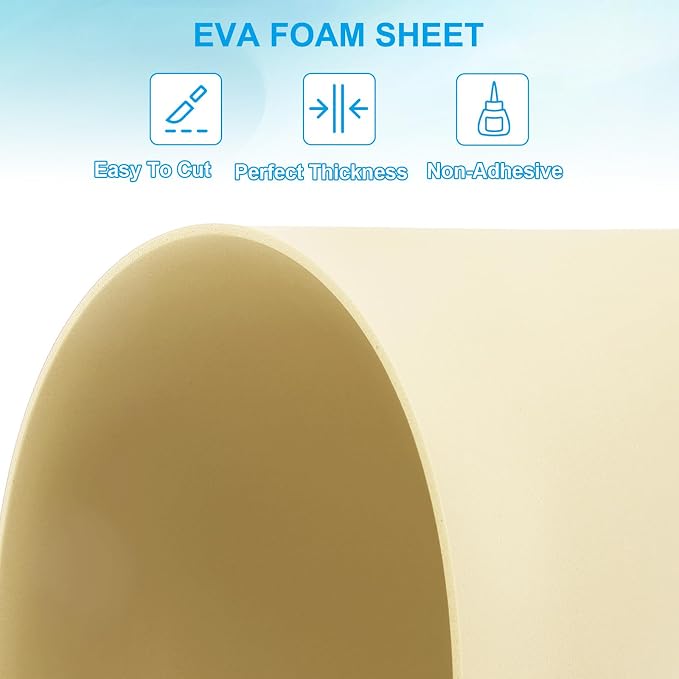 PATIKIL 30 Pack EVA Foam Sheets, Light Yellow - Image 3