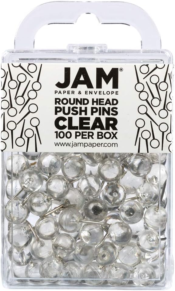 JAM PAPER Colorful Push Pins by JAMPaper