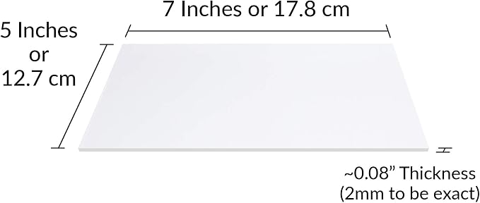 SimbaLux Acrylic Sheet Clear Cast Plexiglass 5”x7” 0.08” Thick 2mm, 5 Pack | - Image 7