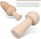 Kisangel 20pcs Mini Wood Mushrooms Wooden Trees Unpainted Little Pegs - Image 7