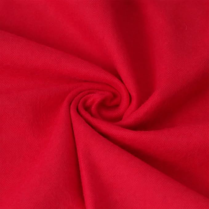 59”W Cotton Flannel Fabric, Super Soft 150GSM, Medium Weight Solid Arts & by Unknown