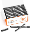 Shuttle Art RollerBall Pens, 50 Pack Black Fine Point Roller Ball Pens by ShuttleArt