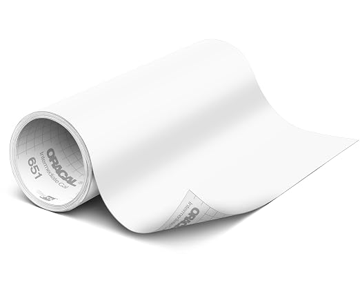 ORACAL 651 Matte White Vinyl Durable Roll Easy to Weed Permanent Adhesive Craft by Orafol