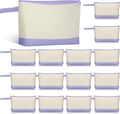 Silkfly 15 Pcs Cotton Canvas Makeup Bags Cosmetic Zipper Bags 10.2 x 5.5 x 2'' by Silkfly