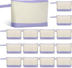 Silkfly 15 Pcs Cotton Canvas Makeup Bags Cosmetic Zipper Bags 10.2 x 5.5 x 2'' by Silkfly