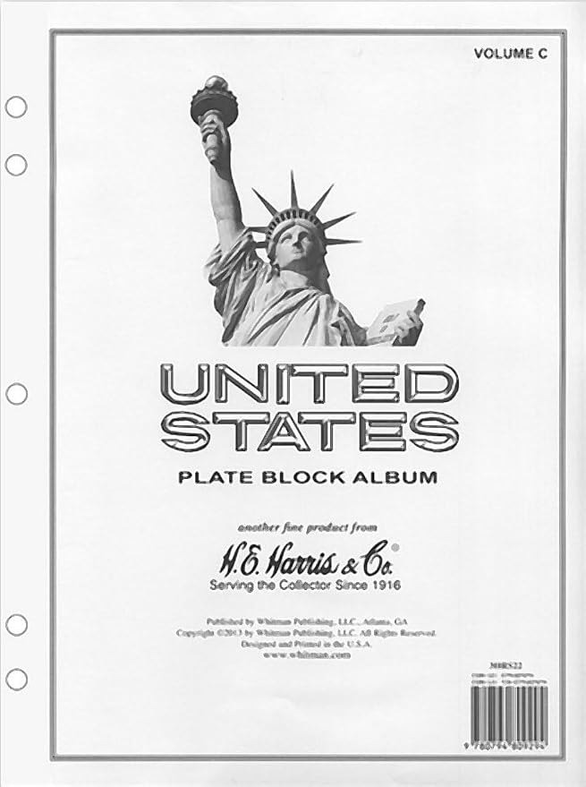 H.E. Harris & Co. USA Liberty Postage Stamp Plate Block Album by Unknown
