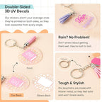 YOPPIX 140 PCS Acrylic Keychain Blank Set, Faith Double-Sided UV DTF Stickers - Image 4