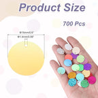 MECCANIXITY 700 Pcs Flat Round Sequins 15mm/0.6 Inch Loose Paillettes Craft - Image 2