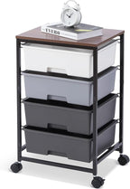 SYKIARIOL Utility Cart with 4 Drawers, Rolling Storage Cart with Drawers by SYKIARIOL