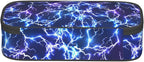 Cool Blue Purple Electric Lightning Pencil Case Organizer Big Capacity Pencil - Image 3