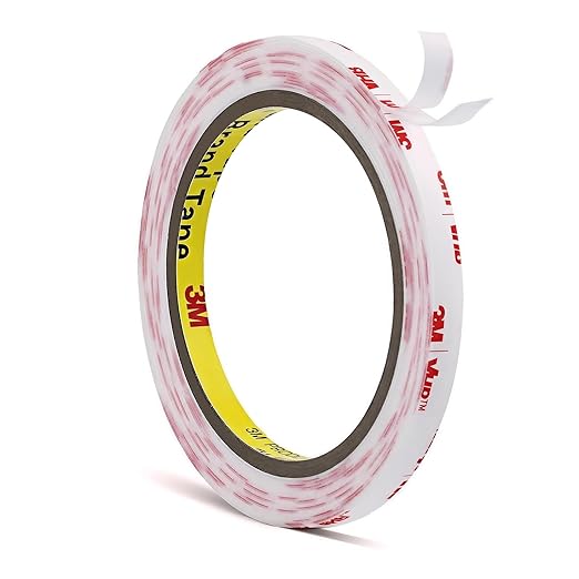 3M Double Sided Tape Thin 1/4''x15.4Ft | 4930 Mounting Tape 0.025in Thick White by 3MFullRangeProducts
