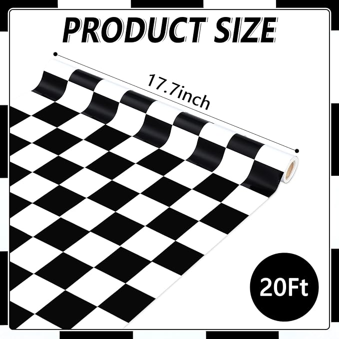 Black White Checkered Bulletin Board Paper Roll Black Plaid Bulletin Board - Image 2