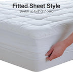 EASELAND California King Mattress Pad Pillow Top Mattress Cover Quilted Fitted - Image 6