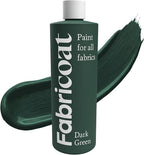 Fabricoat Dark Green Fabric Upholstery Paint & Dye | 250ml / 8.5 fl oz | Dark by Fabricoat