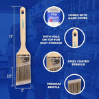 Pro Grade - Paint Brushes - 12Ea 2" Angle Brushes - Image 2