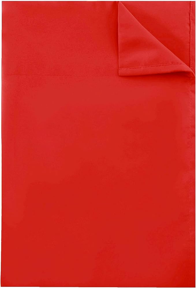 Sfoothome California King Flat Sheet Red Top Sheet, Premium Hotel 1-Piece - Image 4