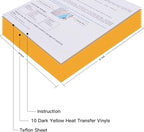 JANDJPACKAGING Drak Yellow Heat Transfer Vinyl, Including 1 PTFE - Image 2