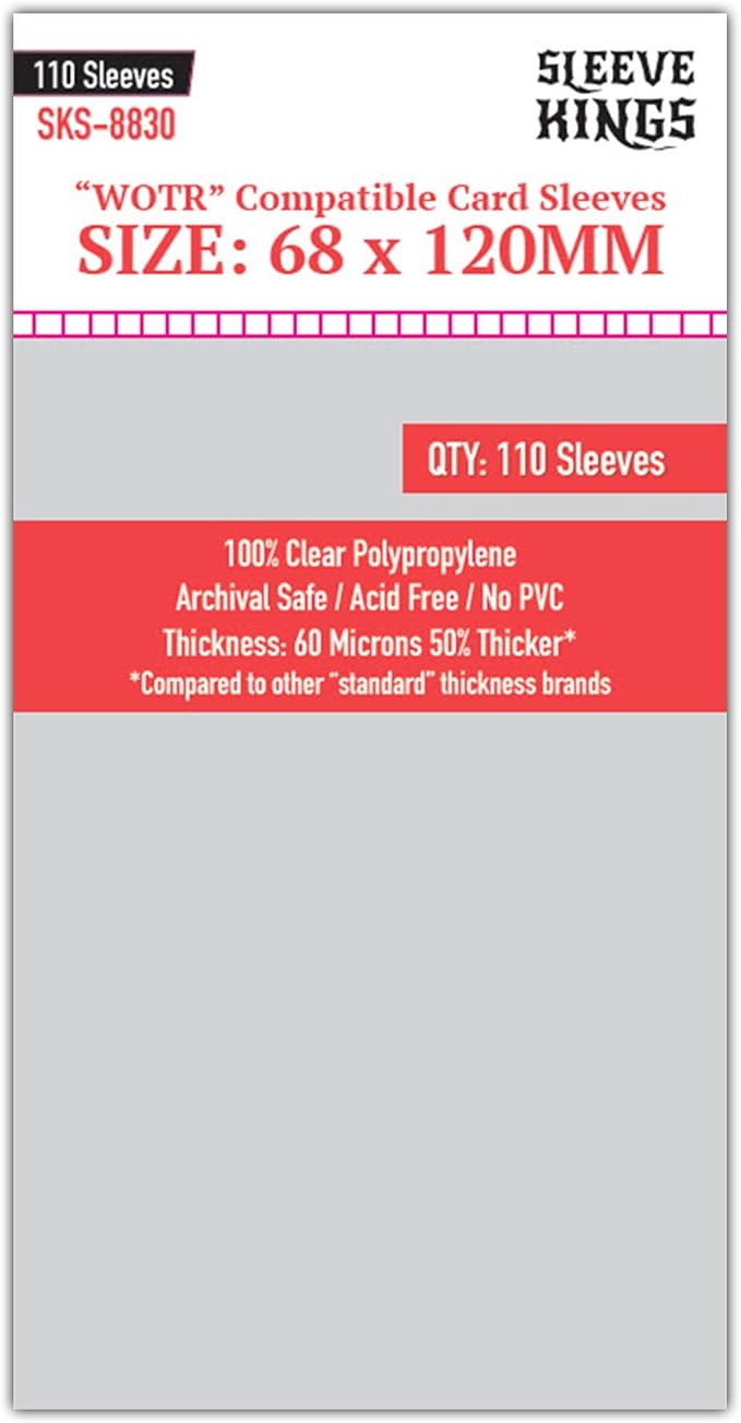 Sleeve Kings War of The Rings-Compatible Card Sleeves 68x120mm – 110 Count by SleeveKings