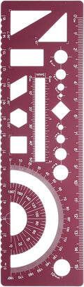 HARFINGTON Multifunctional Geometric Rulers 15cm Metric and SAE Aluminum by HARFINGTON