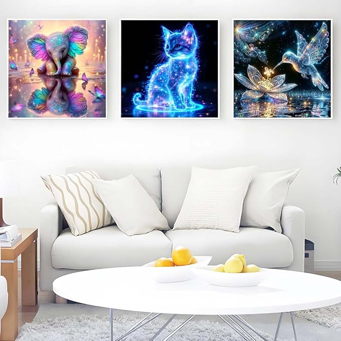 4 Pack Diamond Art Kits for Adults, 5D Hummingbird Diamond Painting Kits for - Image 4