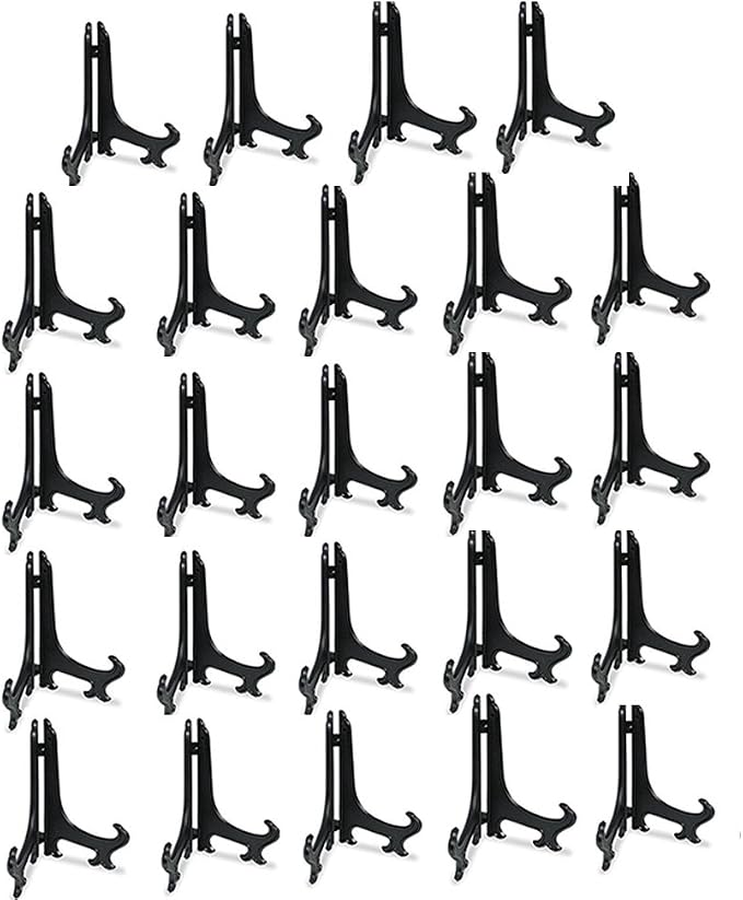 Artliving 4 Inch Acrylic Card Display Stands, Small Plastic Easels and by Artliving