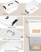 NUMIFUN 7Qt Clear Plastic Storage Bins - Image 8