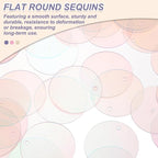 MECCANIXITY 700 Pcs Flat Round Sequins 15mm/0.6 Inch Loose Paillettes Craft - Image 3
