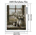 MYBISYMQQ Windowsill Daisies Cross Stitch Kits - Image 2