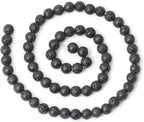 6mm 60PCS Black Lava Volcanic Stone Gemstone Round Loose Beads - Image 2