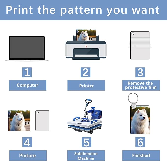 240Pcs Sublimation Keychain Blanks Double Sides 80 MDF Sublimation Keychains - Image 5