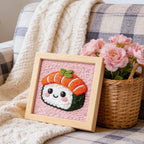 INFUNLY Cute Sushi Punch Needle Kit Cartoon Rice DIY Embroidery Punch Needle Set - Image 4
