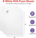 Self-Adhesive EVA Foam Sheets for Crafts – 2mm Thickness 8 White Sheets - Image 2