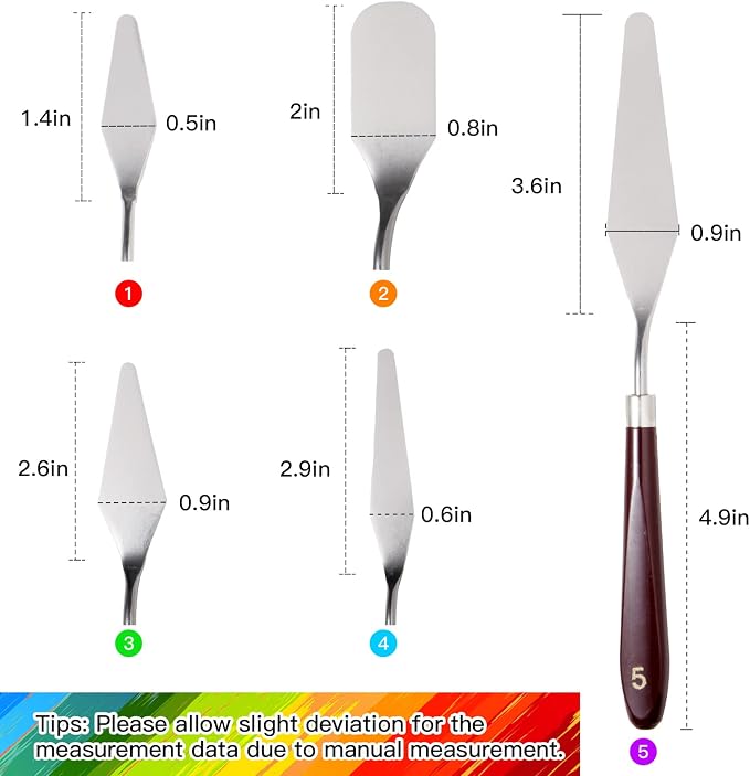 10PCS Palette Knife, Stainless Steel Painting Knife Set, Flexible Spatula - Image 4