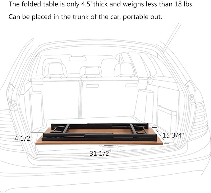 Need Small Folding Computer Desk, 31.5 Inch Writing Table, Sturdy Foldable Desk - Image 8
