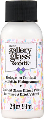 Gallery Glass Hologram Confetti Stained Glass Glitter Finish Paint by GalleryGlass