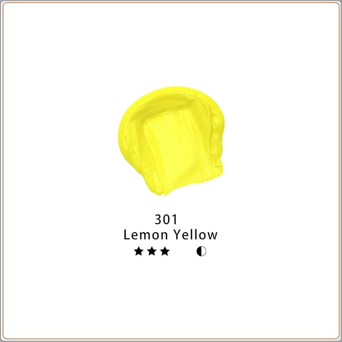 Artecho Yellow Acrylic Paint, Lemon Yellow Paint Tubes, Art Craft Paints - Image 2