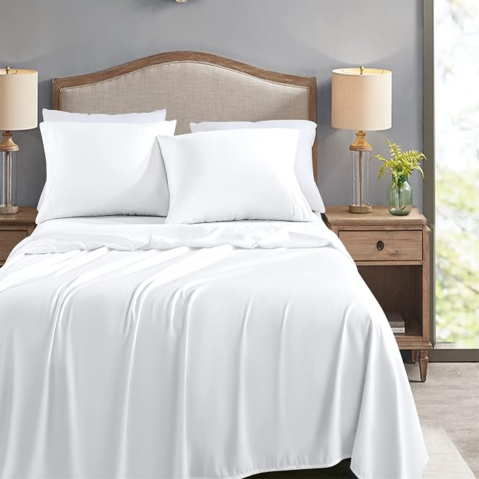 FreshCulture King Flat Sheets Only, Soft Microfiber Bedding Sheets - Image 2