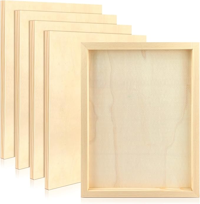 FSWCCK 5 Pack 11 x 14 inch Wood Panel Boards, Unfinished Wood Canvas Panels by FSWCCK