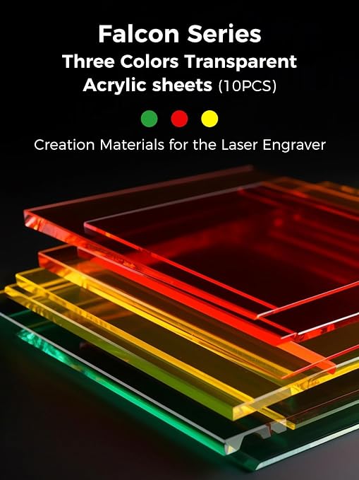 Creality Three Colors Transparent Acrylic Sheets 1/8" Thick - Image 2