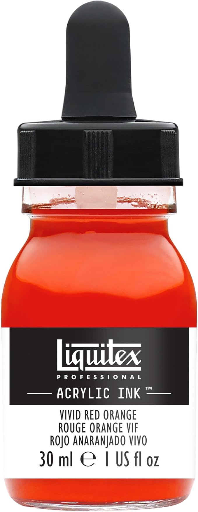 Liquitex Professional Acrylic Ink, 1-oz Jar, Vivid Red Orange by Liquitex