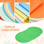 MECCANIXITY 24 Pcs Circle Card Stock, 9.8 Inch Round Cutouts Paper Thick - Image 3