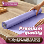 PerkHomy Light Purple Kraft Paper Roll 17.5" x 760" - Image 3