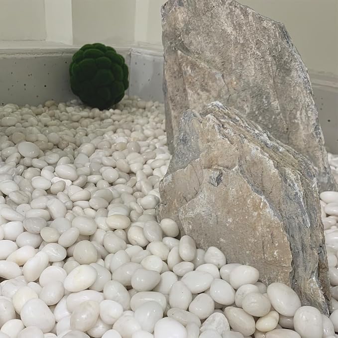 YISZM 40lbs White River Rocks for Garden Landscaping, 1-2 Inch Natural Pebbles - Image 2