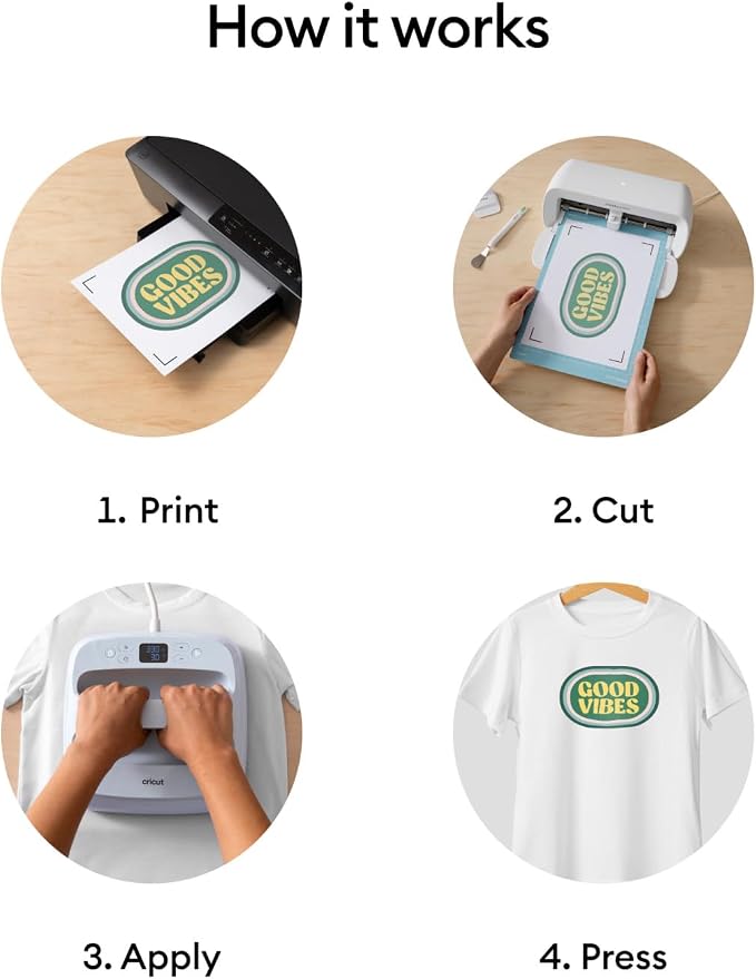 Cricut Heat Transfer Paper for Light T-Shirts | Printable HTV Iron On Transfers - Image 4