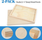 Falling in Art 2 Pack 6x6 Gallery Unfinished Wooden Canvas Panels | Birch Wood - Image 7
