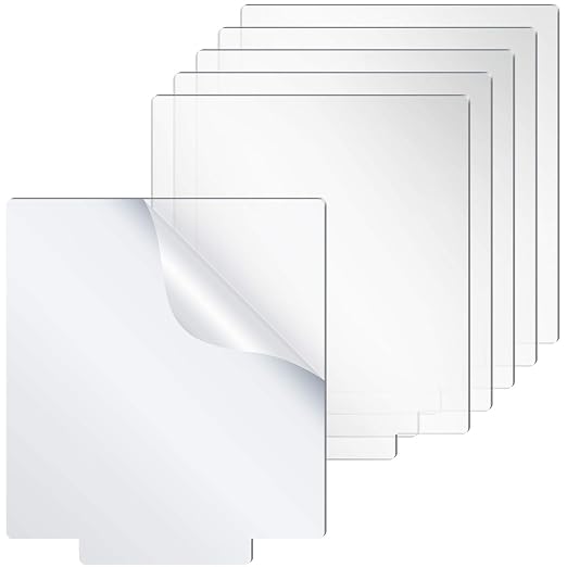 6 Pieces 2 mm Acrylic Sheet Transparent LED Film by Tenare